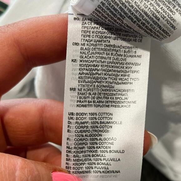 Adidas Girls Youth Cropped Top Logo Print Short Sleeve Crewneck White Size S - Picture 5 of 6